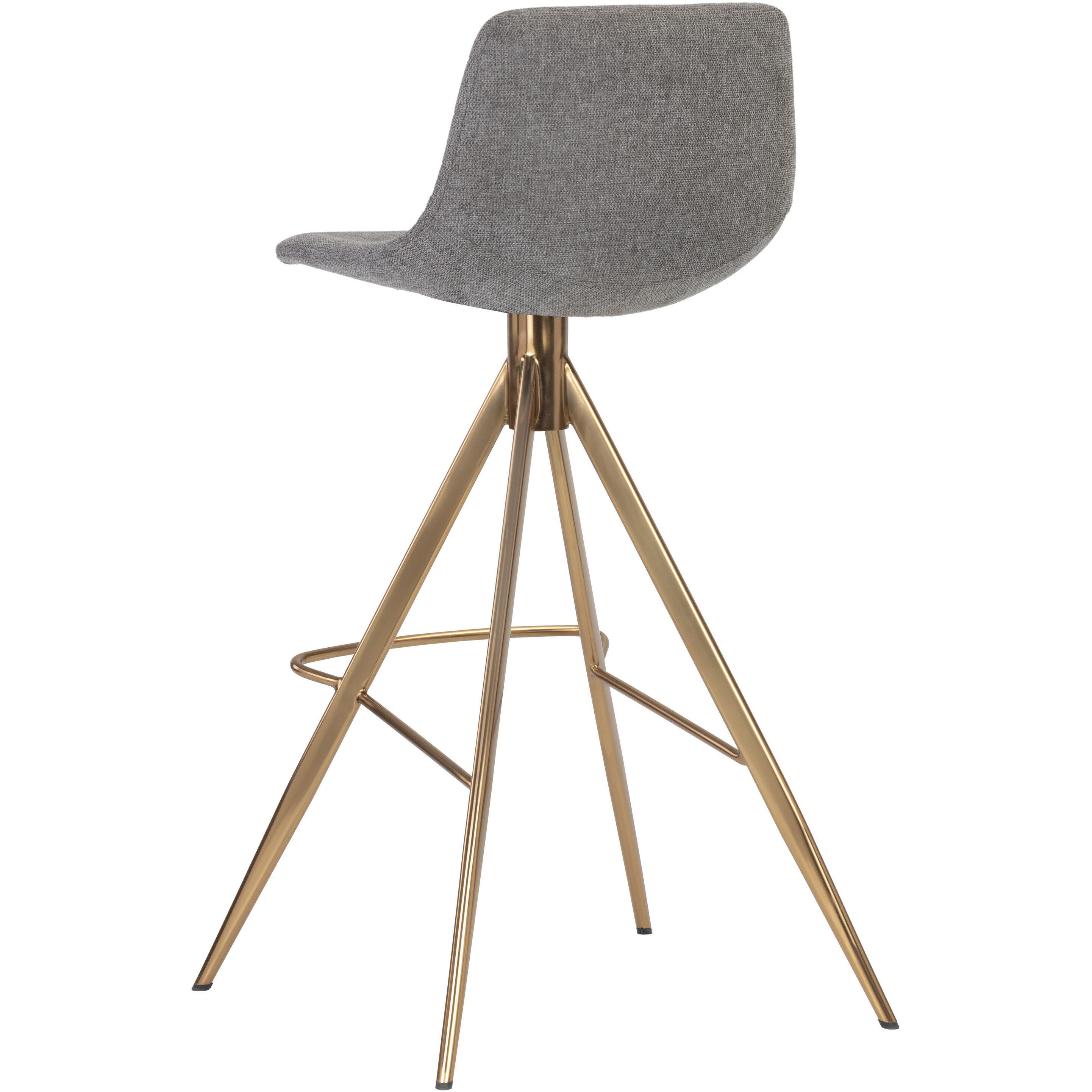 Andres 39.5 inch Belfast Koala Grey Swivel Barstool, Swivel